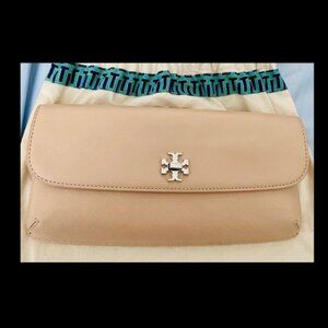 Tory Burch Slim Diana Leather Flap Clutch